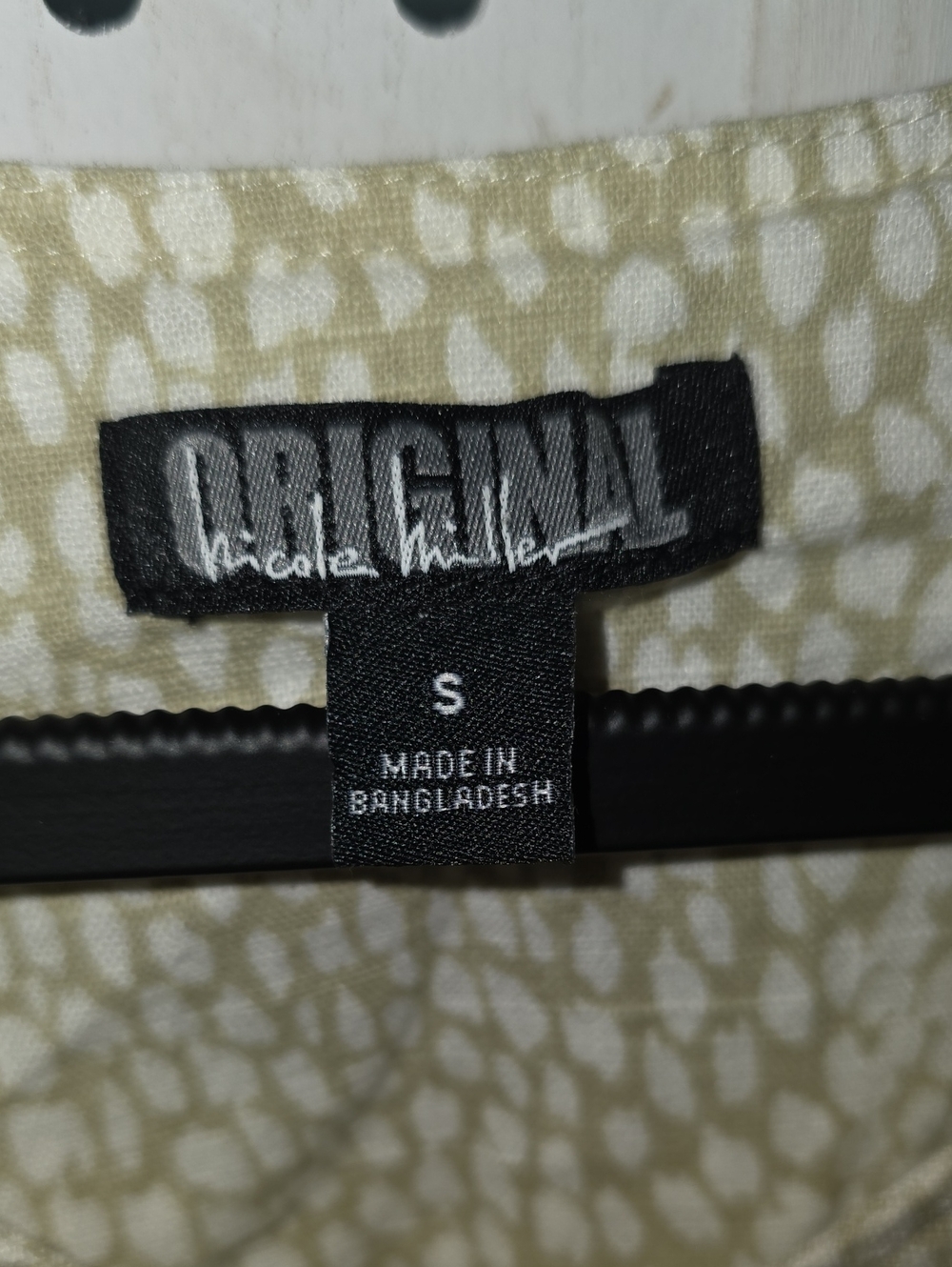 Nicole Miller Original Linen Blend Mini shift Cream Patterned Dress Small - Picture 2 of 7
